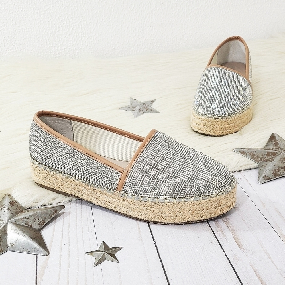 Gianni Bini Bruxie rhinestone loafer espadrille size 7.5